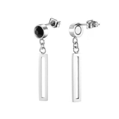 Boucles d'oreilles en néodyme - Argent & Onyx