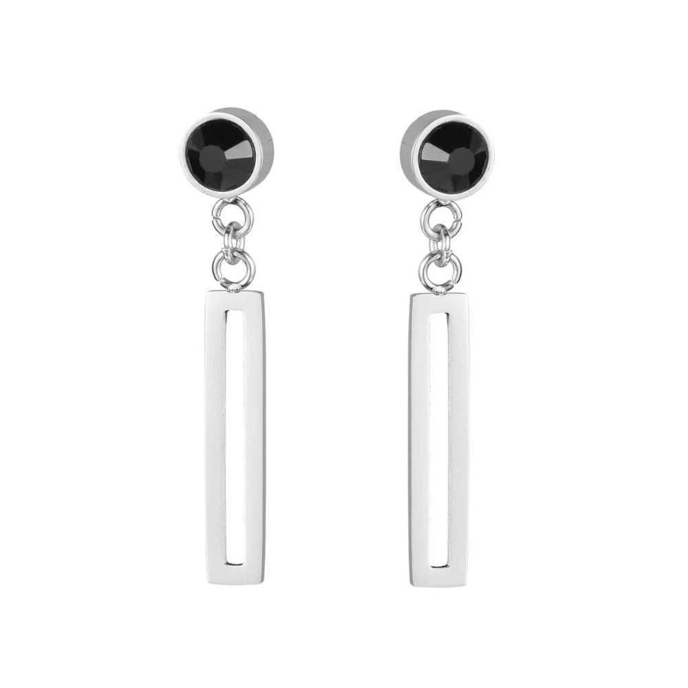 Boucles d'oreilles en néodyme - Argent & Onyx