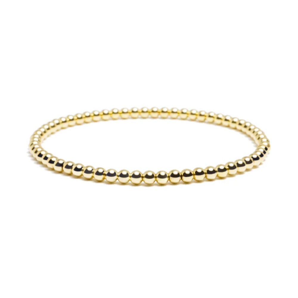 Bracelet de cheville en aimant - Perles - Doré