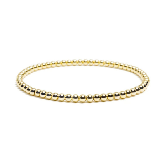 Bracelet de cheville en aimant - Perles - Doré